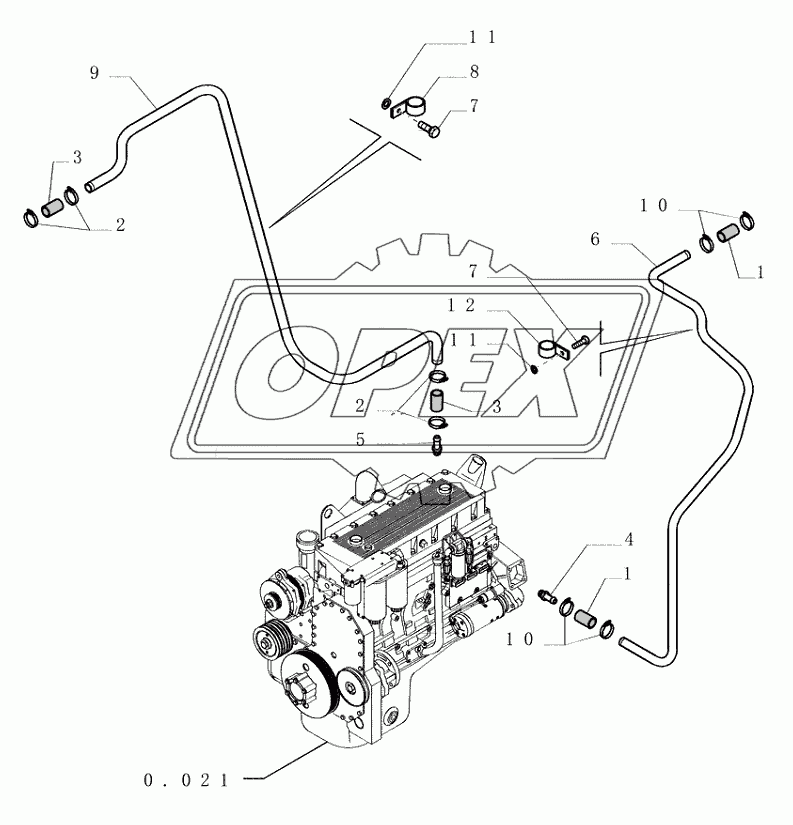 0.550(03) ­ ENGINE COOLING SYSTEM ­ PIPING