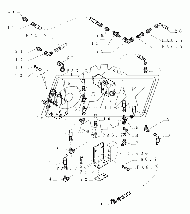 3.434(08) ­ HYDRAULIC SYSTEM PIPING