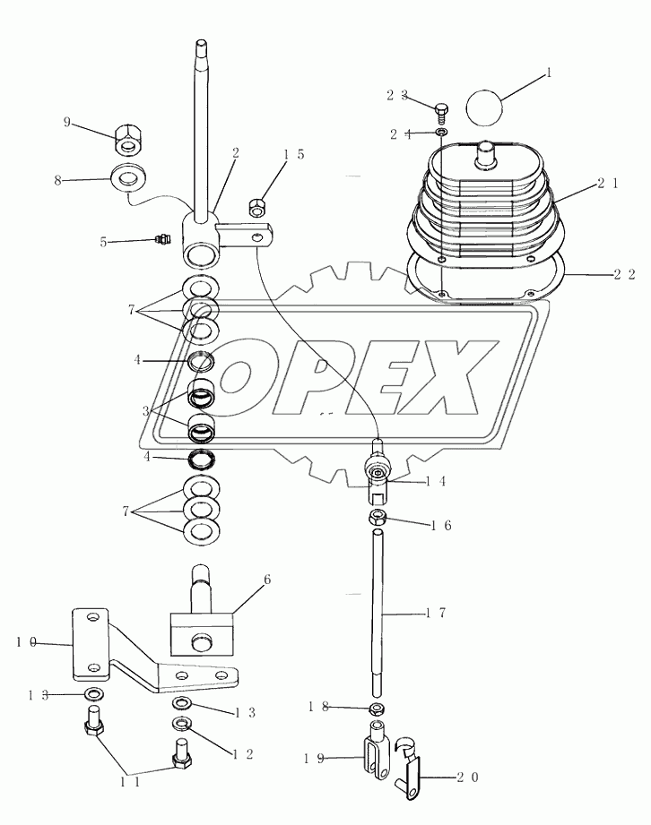 CONTROLS ­ LEVER AND LINKAGE, FOURTH SPOOL