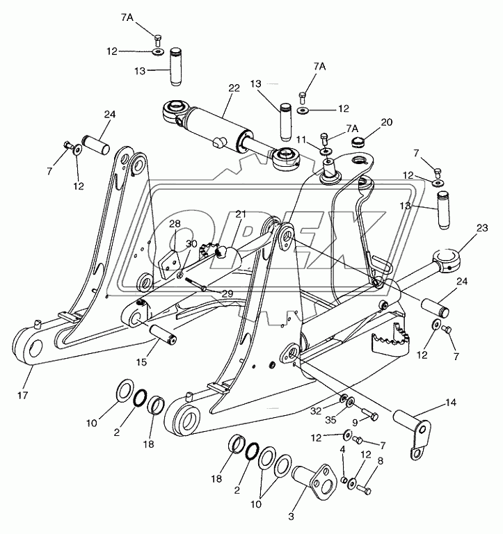 FRAME, LIFT ­ CYLINDERS, MOUNTING