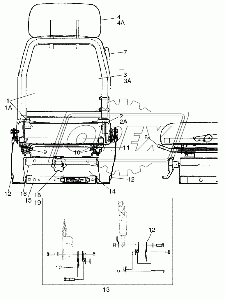 SEAT ASSY, MECНANICAL SUSPENSION