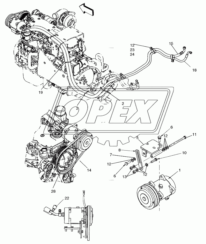 CAB­ AIR CONDITIONING COMPRESSOR