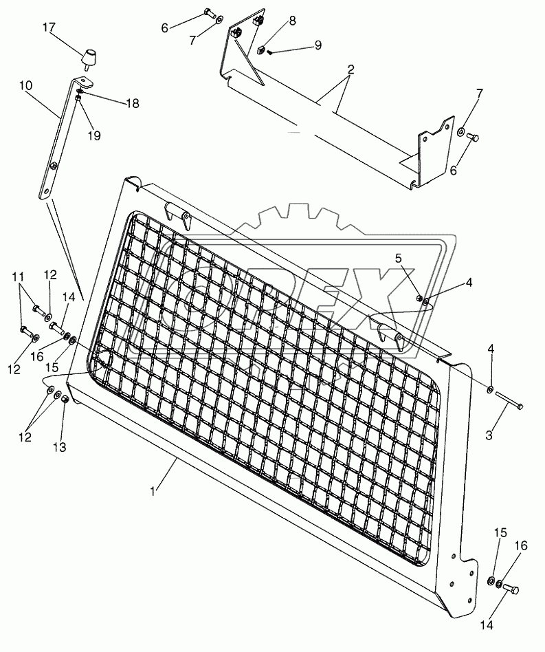 CAB ­ SCREEN, REAR