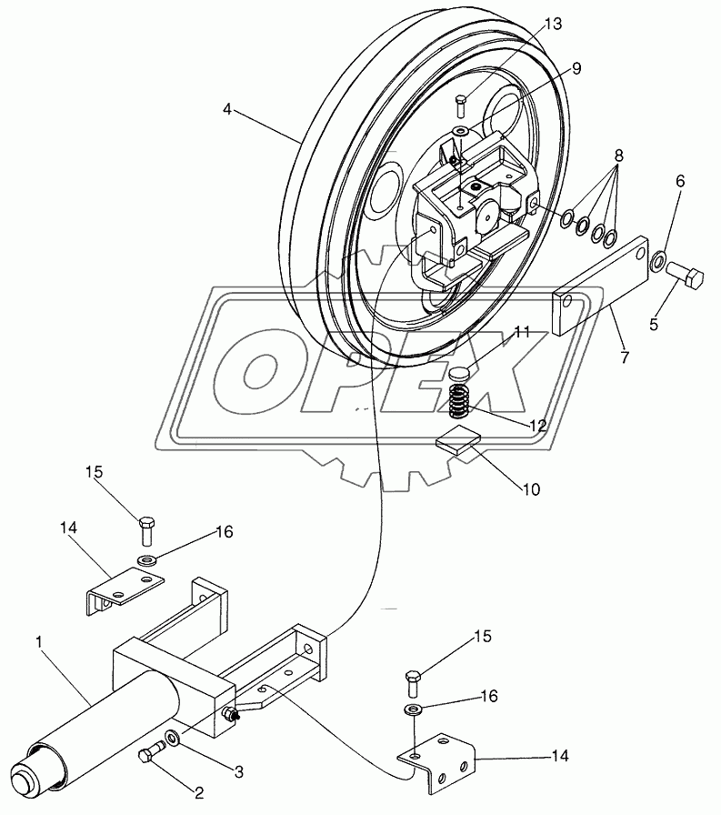 TRACK ADJUSTER AND IDLER ­ MOUNTING