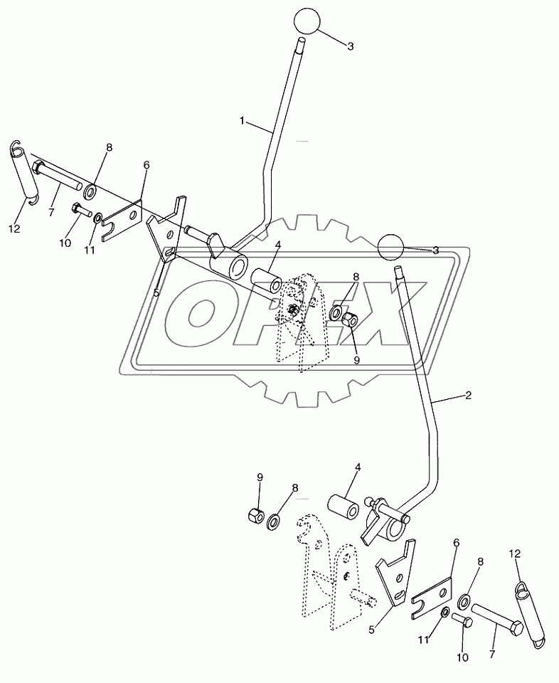 BRAKE, PARKING/LOCKOUT LEVERS