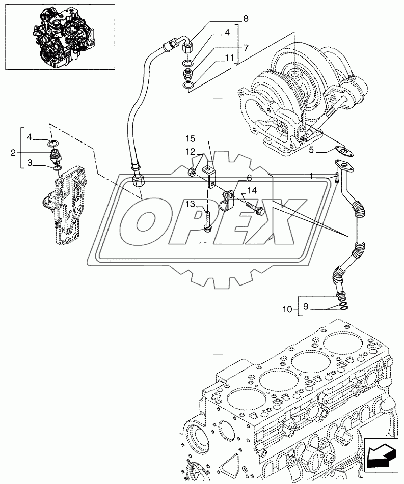 TURBOCHARGER ­ DRAIN LINE