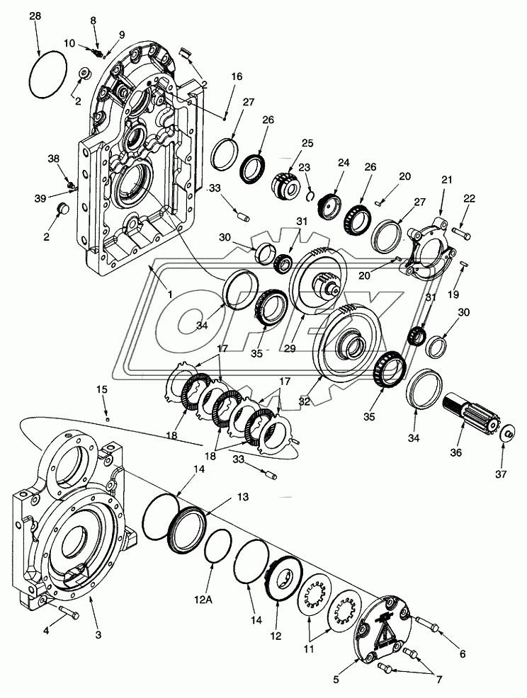 FINAL DRIVE ASSY, DROP HOUSING