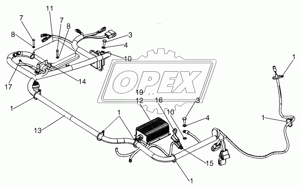 HARNESS, CAB/ CANOPY ROPS ­ HARNESS, MICROCONTROLLER