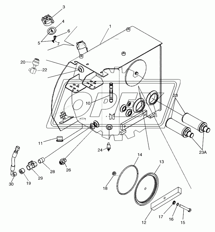 RESERVOIR, HYDRAULIC ­ COVERS