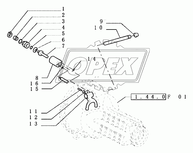 Rear axle (power­shift) 4