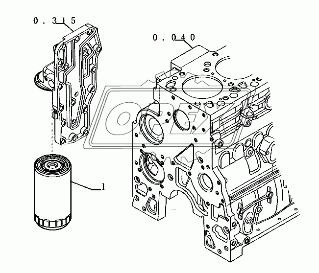 Масляный фильтр-двигатель
