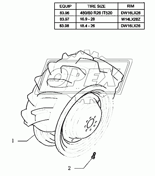 Передние колеса (2wd/4wd)