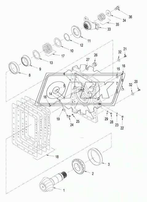 (44.100.03) - AXLE - ASSY - 315 SERIES AXLE - REAR COVER