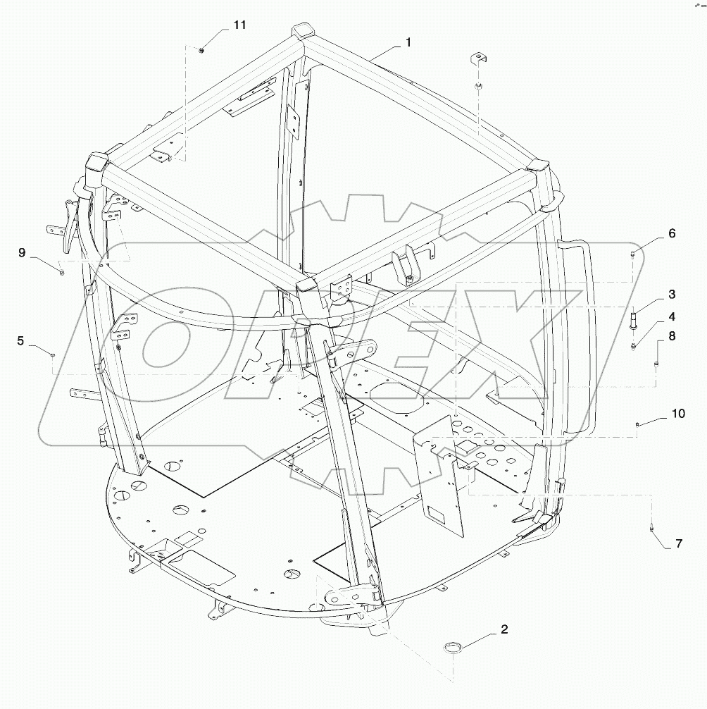  CAB FRAME, NON-SUSPENDED