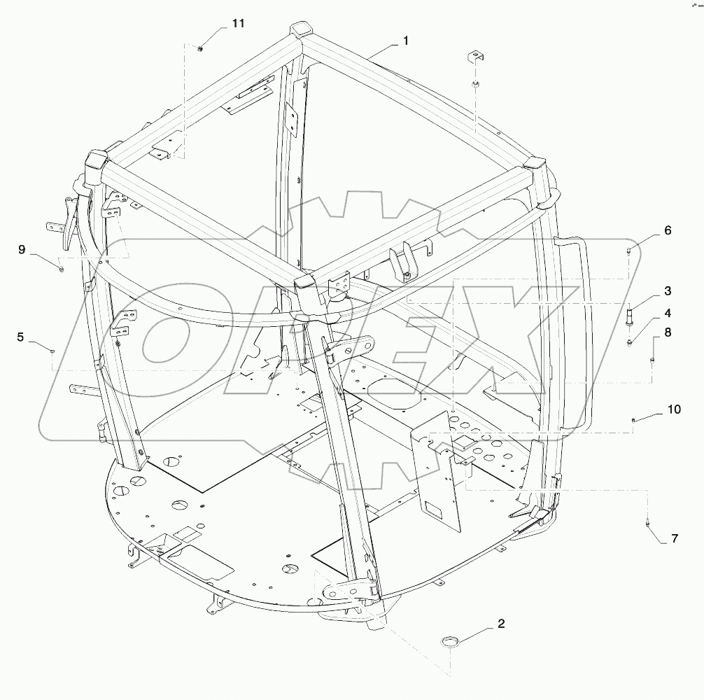  CAB FRAME, SUSPENDED