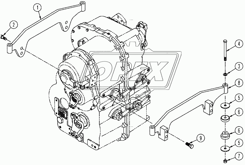 TRANSMISSION MOUNTING - MANUAL SHIFT