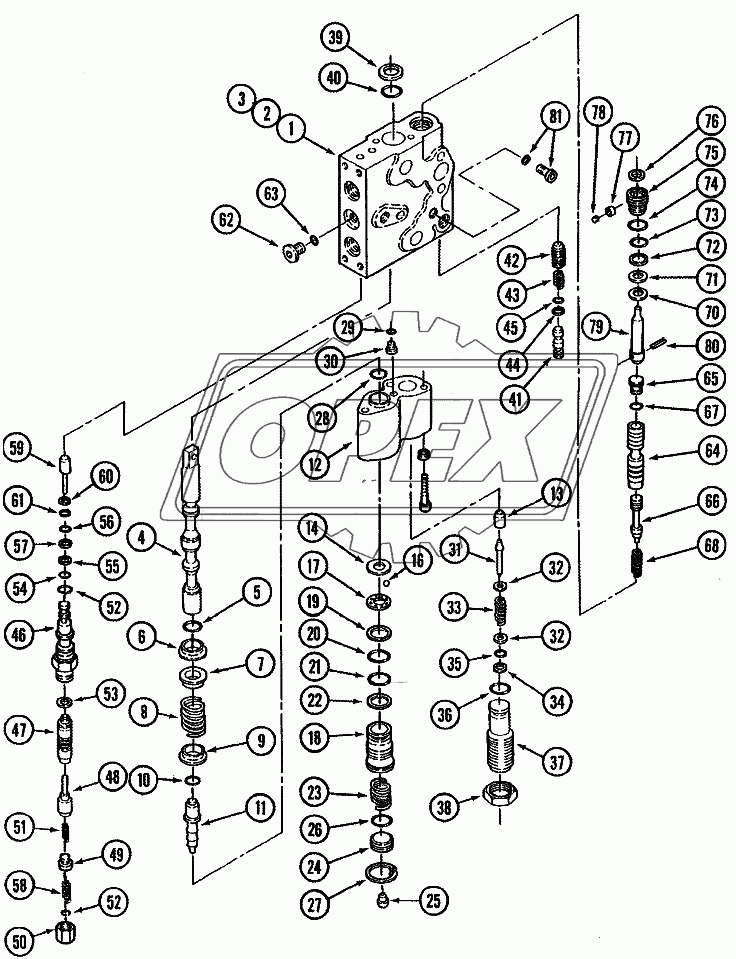 MAIN AND AUXILIARY VALVE ASSY - MANUAL REMOTE, BSN RVS001927