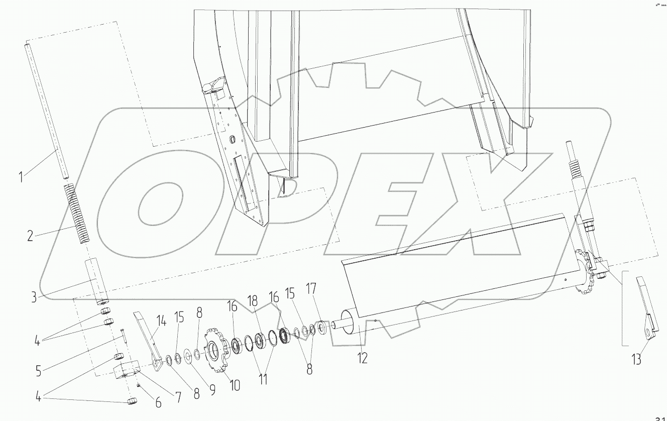  Натяжной вал