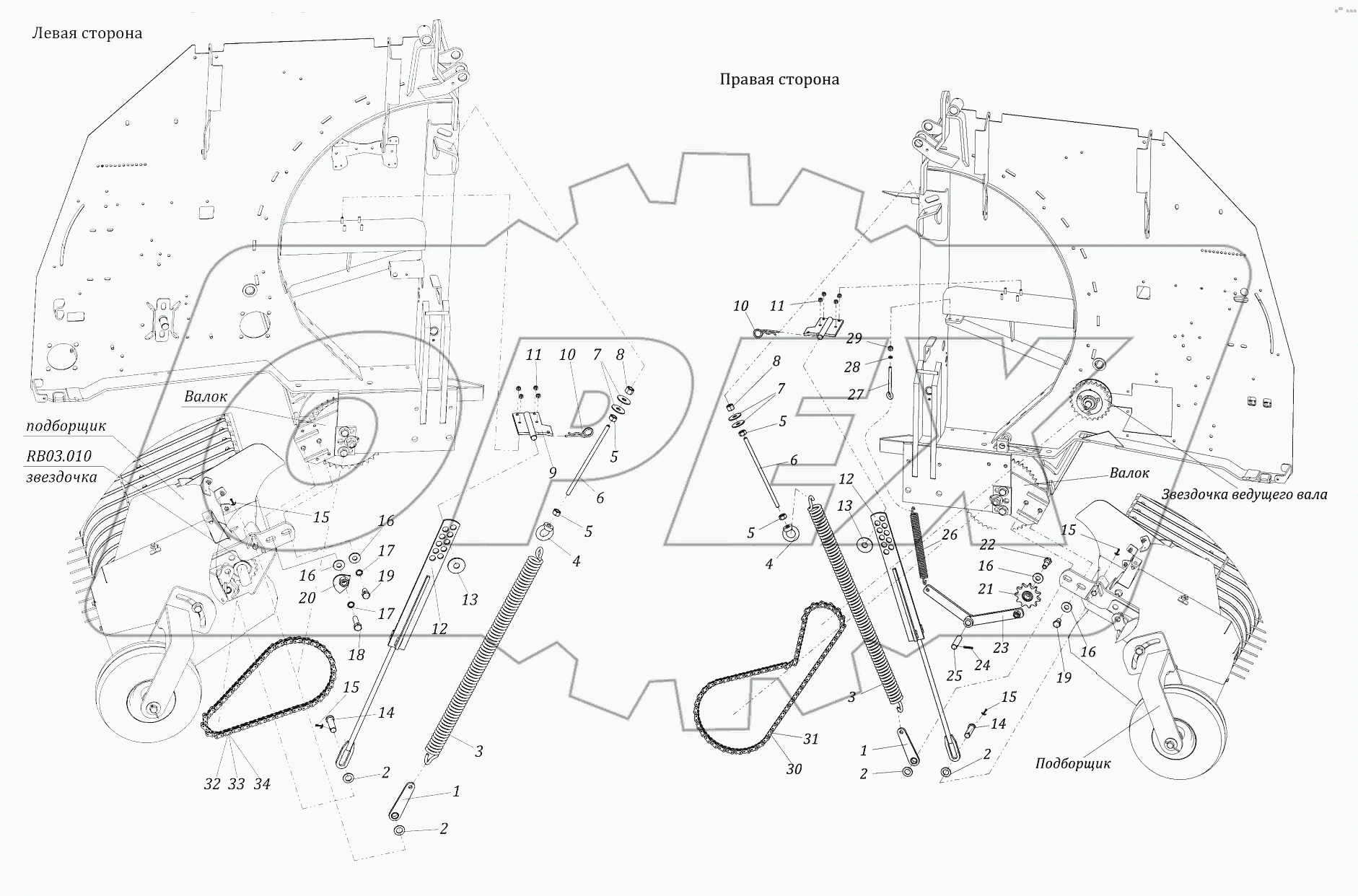  Установка подборочного устройства