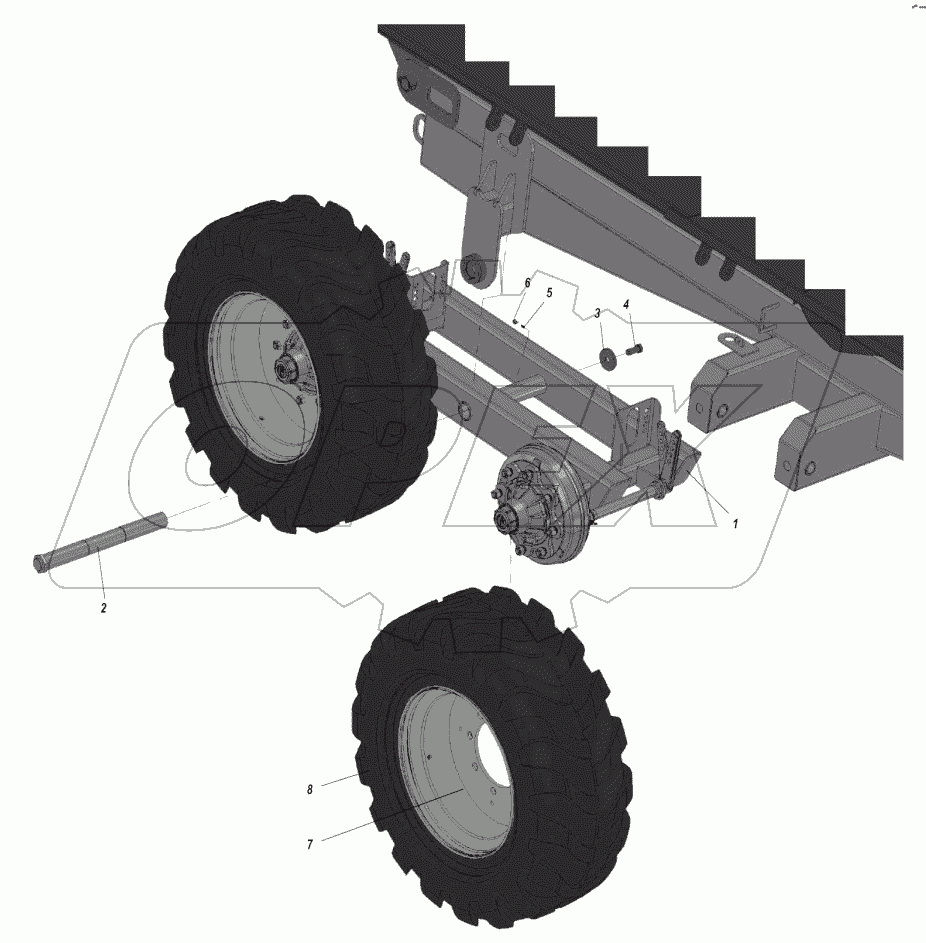  Тандемные тележки и колеса