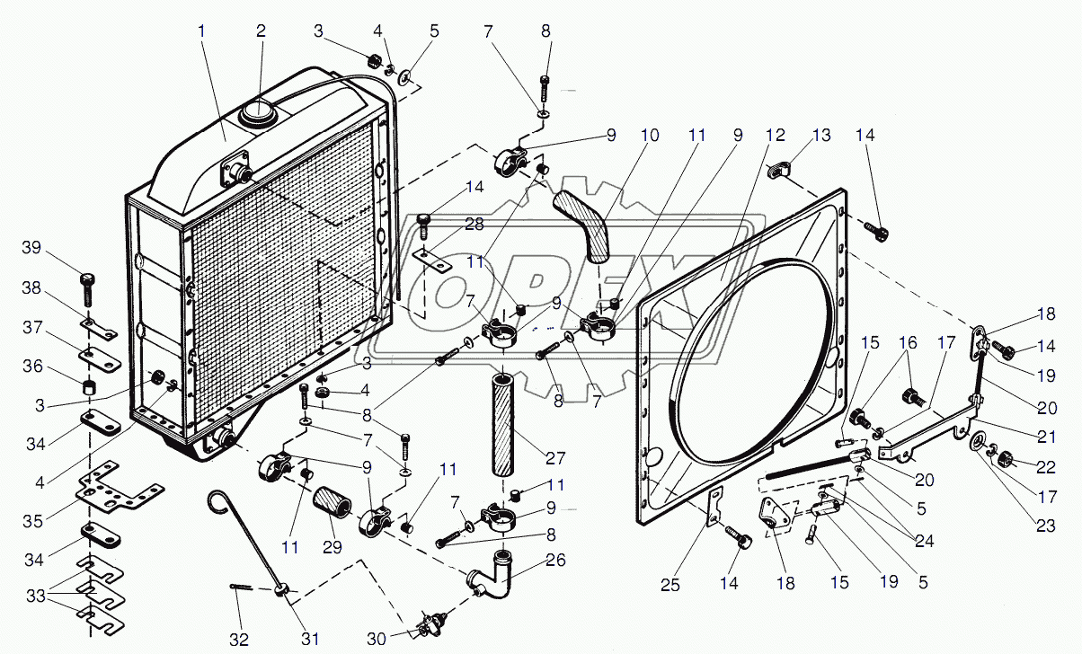 95-1301 Установка блока радиаторов