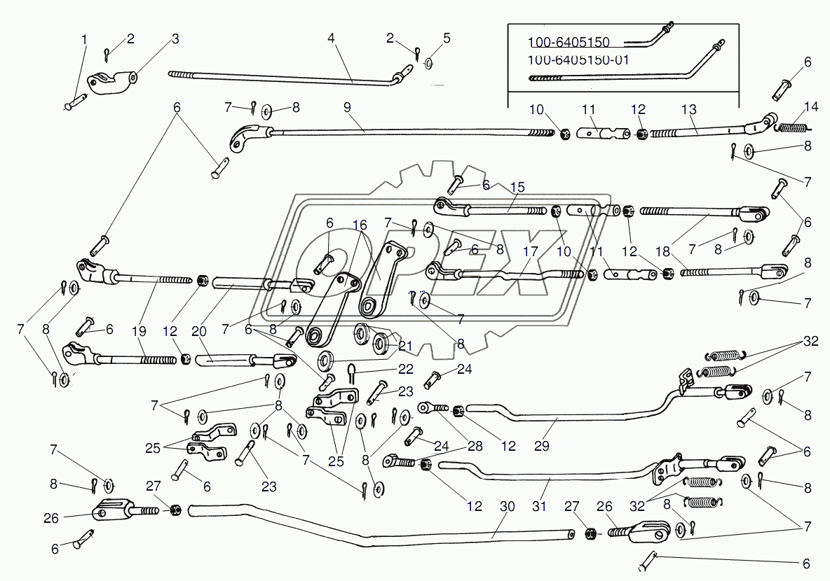 100Л-6405 Тяги