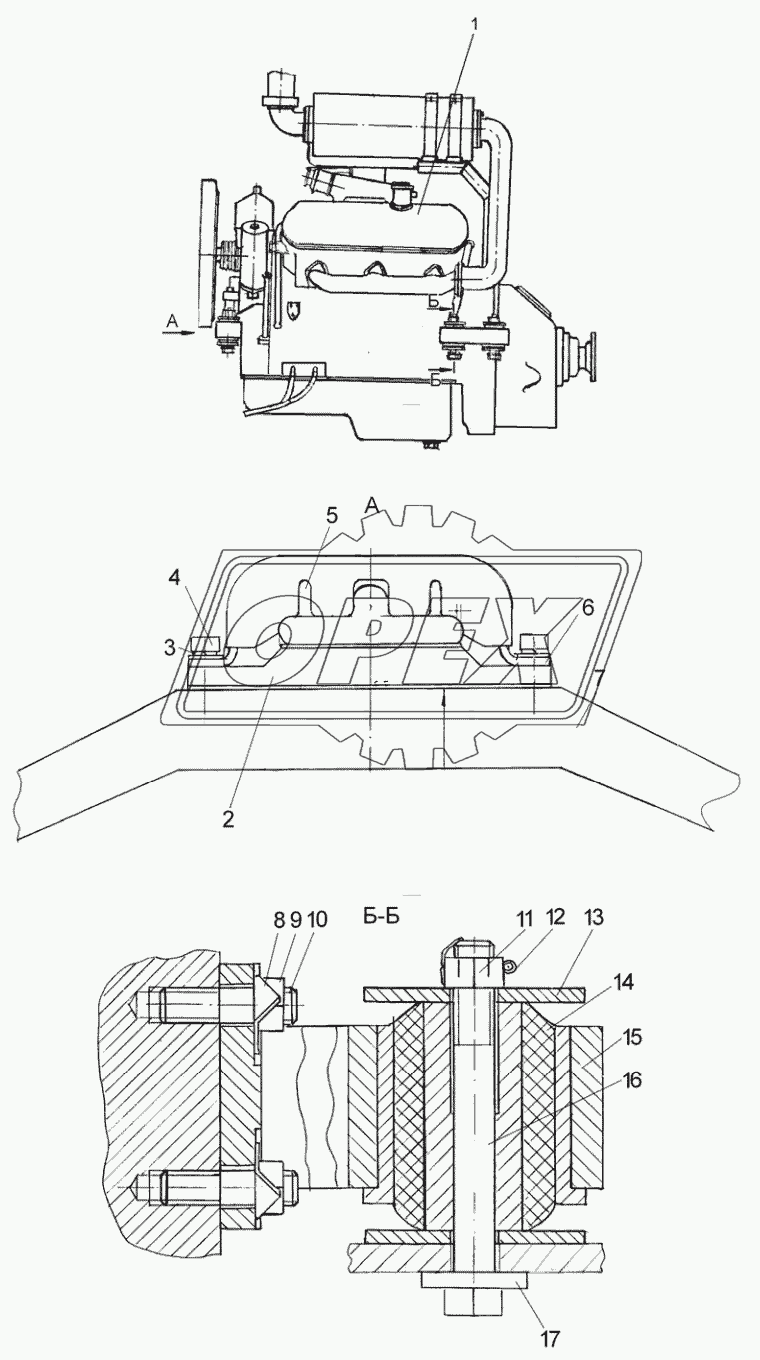 Подвеска двигателя ДЗ-122Б-7.10.01.000