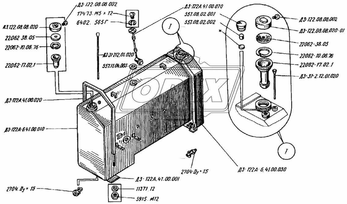 Установка баков ДЗ-122А-6.41.00.000