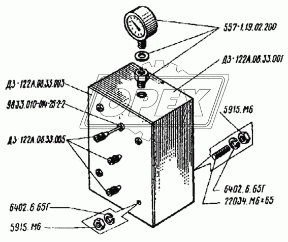 Блок вентилей ДЗ-122А.08.33.010