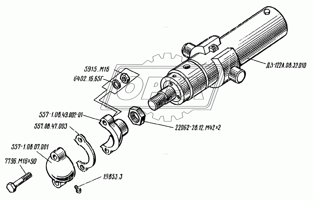 Гидроцилиндр ДЗ-122А.08.32.000
