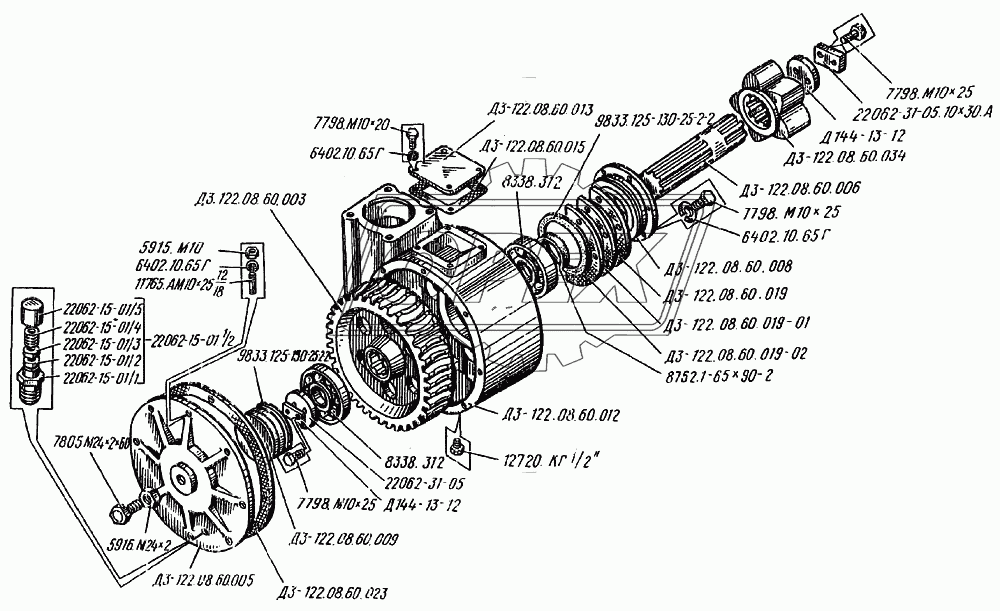 Редуктор ДЗ-122.08.60.000 1