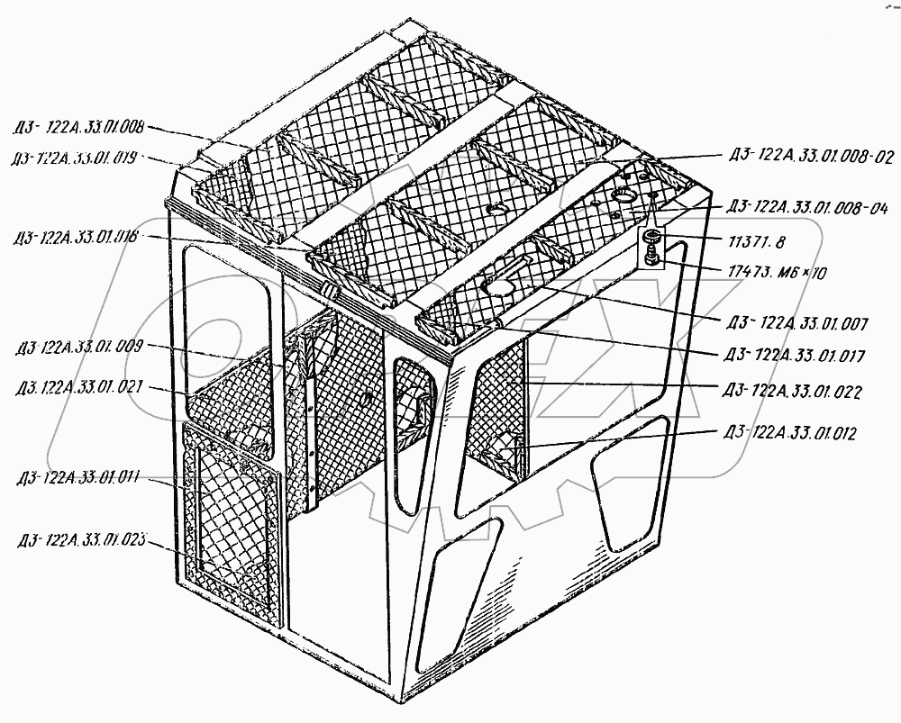 Кабина ДЗ-122А.33.01.000