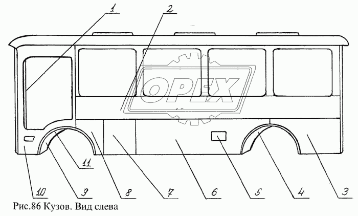 Кузов. Вид слева