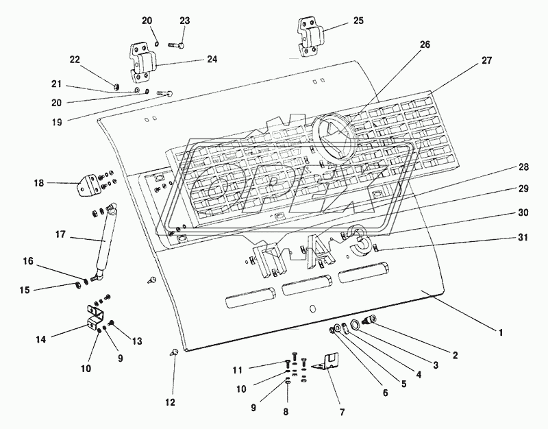 Люк моторный передка