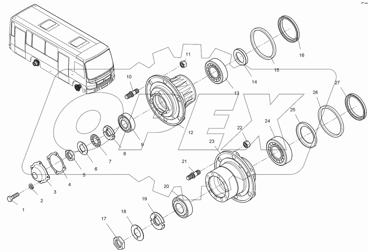  Ступицы передних и задних колес