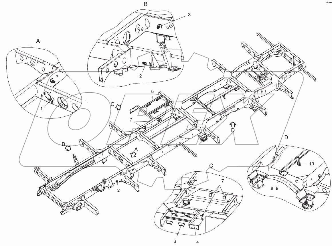  Установка кронштейнов ресиверов и модуляторов