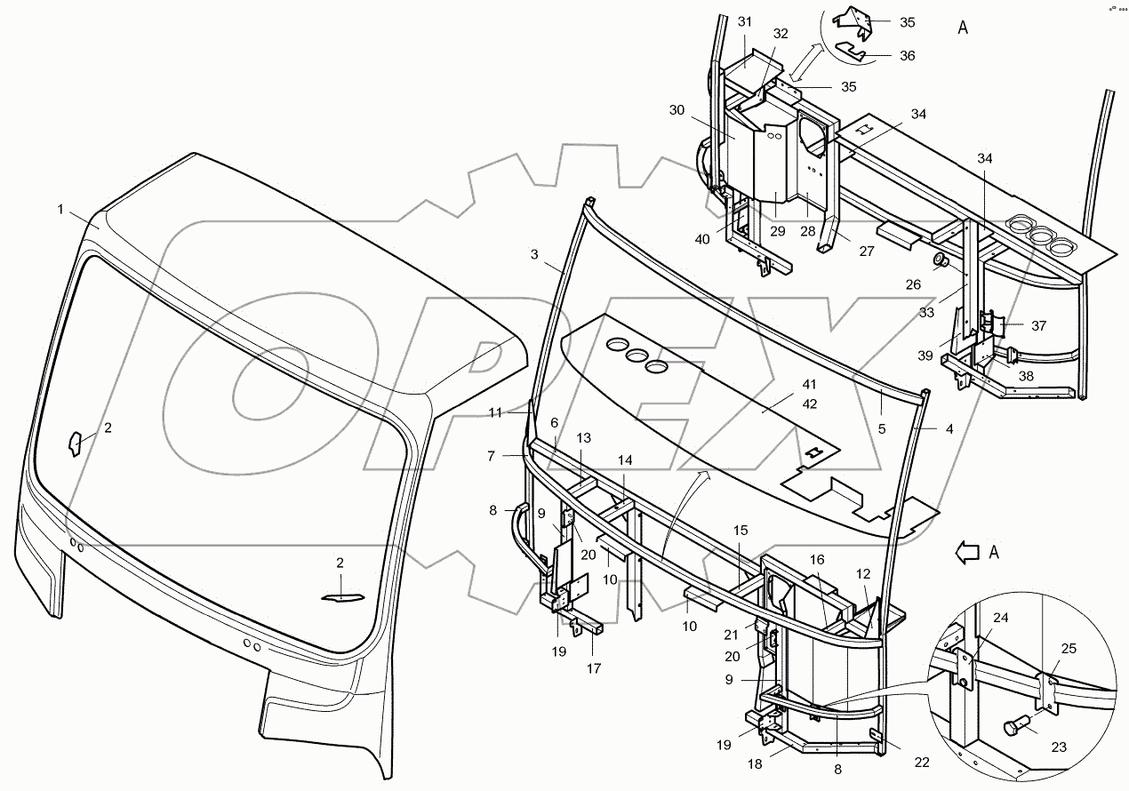  Каркас передка