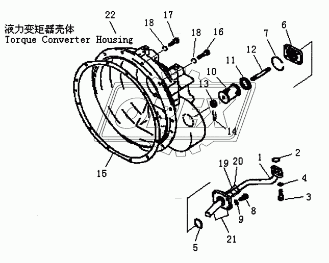 TORQUE CONVERTER SUCTION LINE (PD165Y, PD165YS)