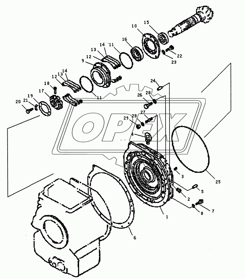 POWER SHIFT TRANSMISSION REAR COVER (PD165Y, PD165YS)