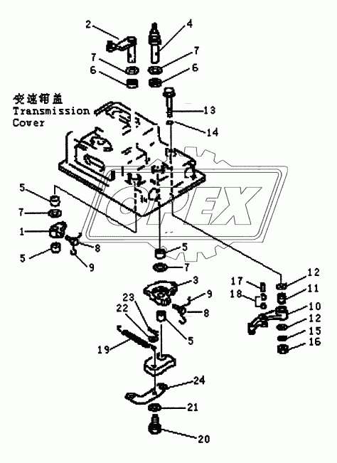 TRANSMISSION CONTROL LEVER (PD165Y, PD165YS)