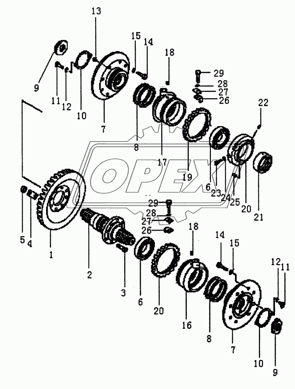 BEVEL GEAR AND SHAFT (PD165Y,PD165YS)