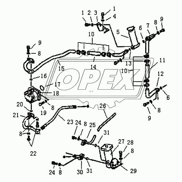 STEERING OIL PIPING (PD165Y,PD165YS) (1/3)