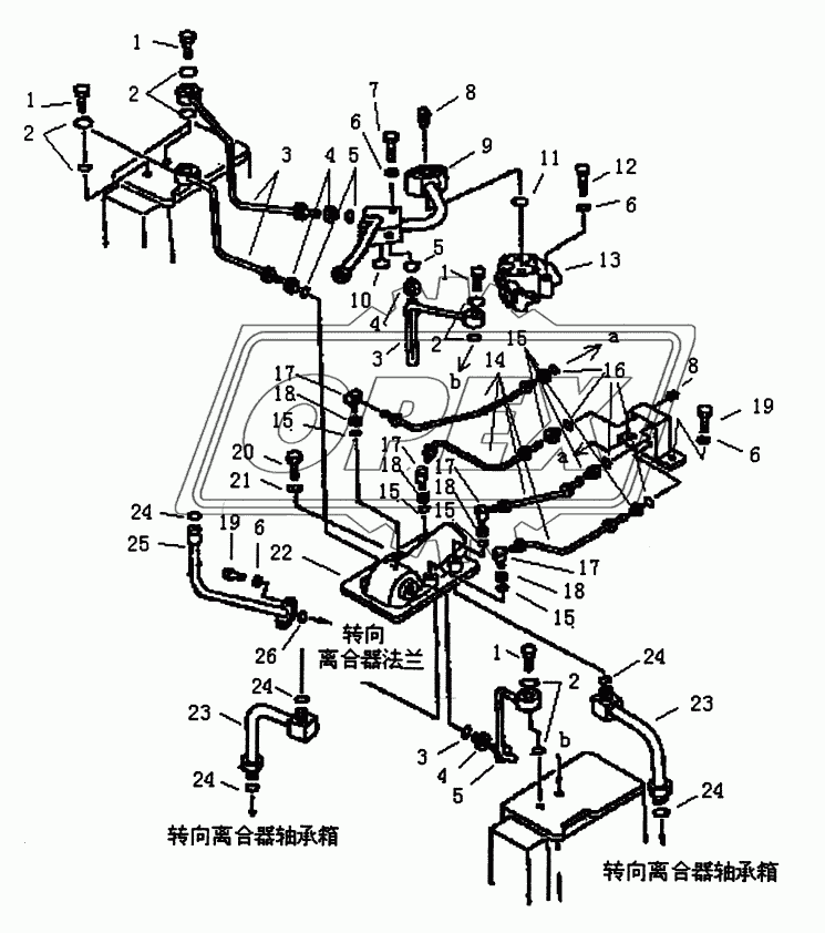 STEERING OIL PIPING (PD165Y,PD165YS) (3/3)