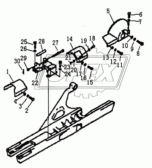 TRACK FRAME COVER (PD165Y, PD165YS)