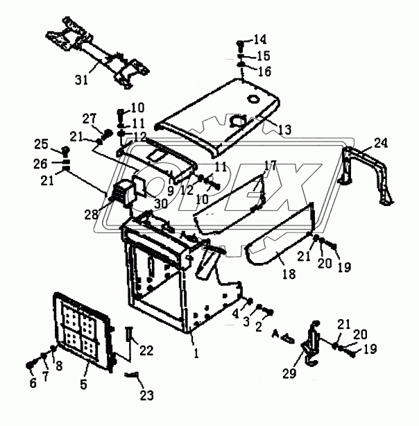 ENGINE HOOD AND GUARD (PD165Y-1)