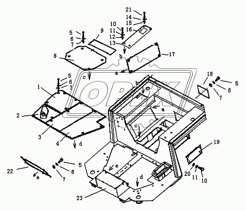 BOX AND FLOOR (PD165Y-1)