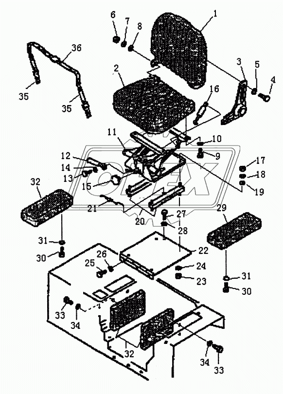 OPERATOR SEAT (PD165Y, PD165YS)