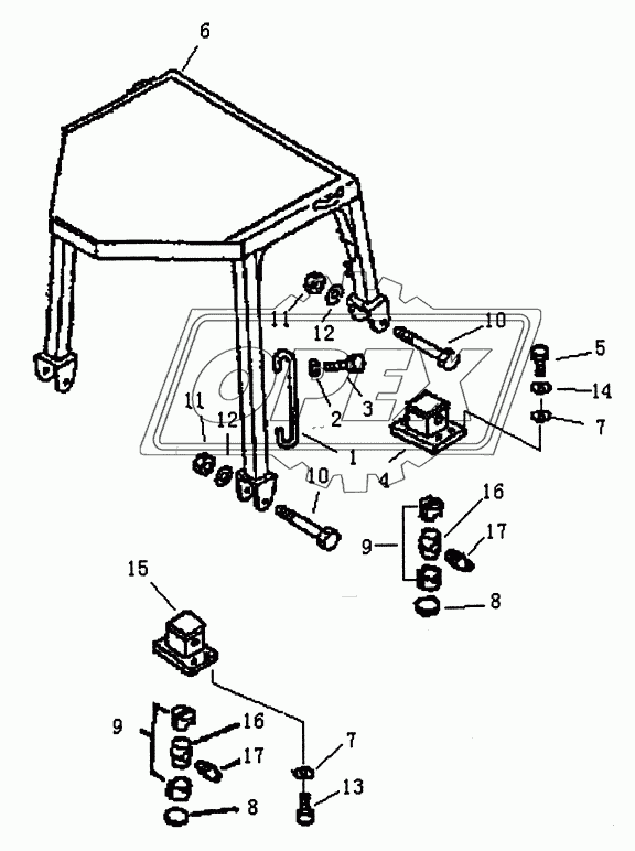 ROPS FRAME (1/2) (PD165YG) 1