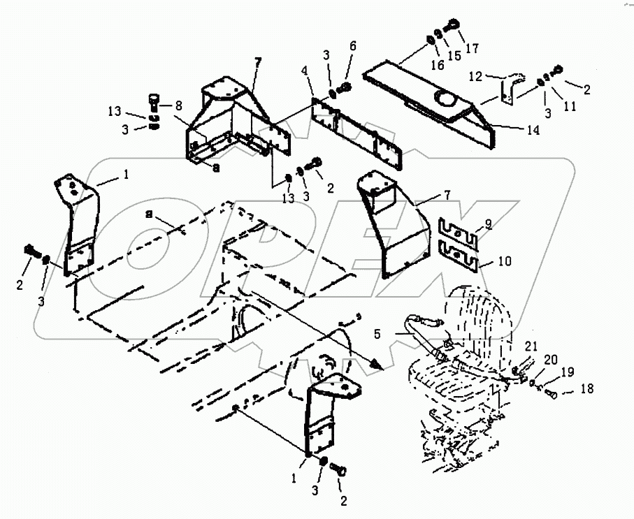 ROPS FRAME (1/2) (PD165YG)