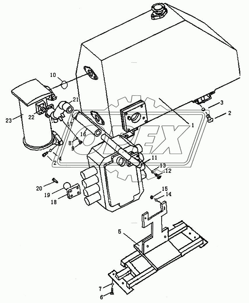 BLADE CONTROL PIPING (PD220Y-2) (1/3)